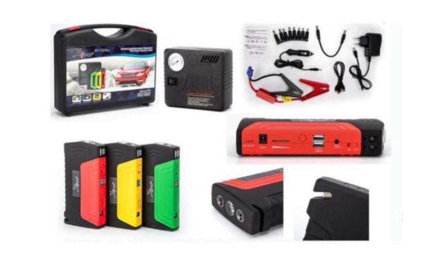 arrancador de bateria portatil con neumatico compresor Kptc07a+