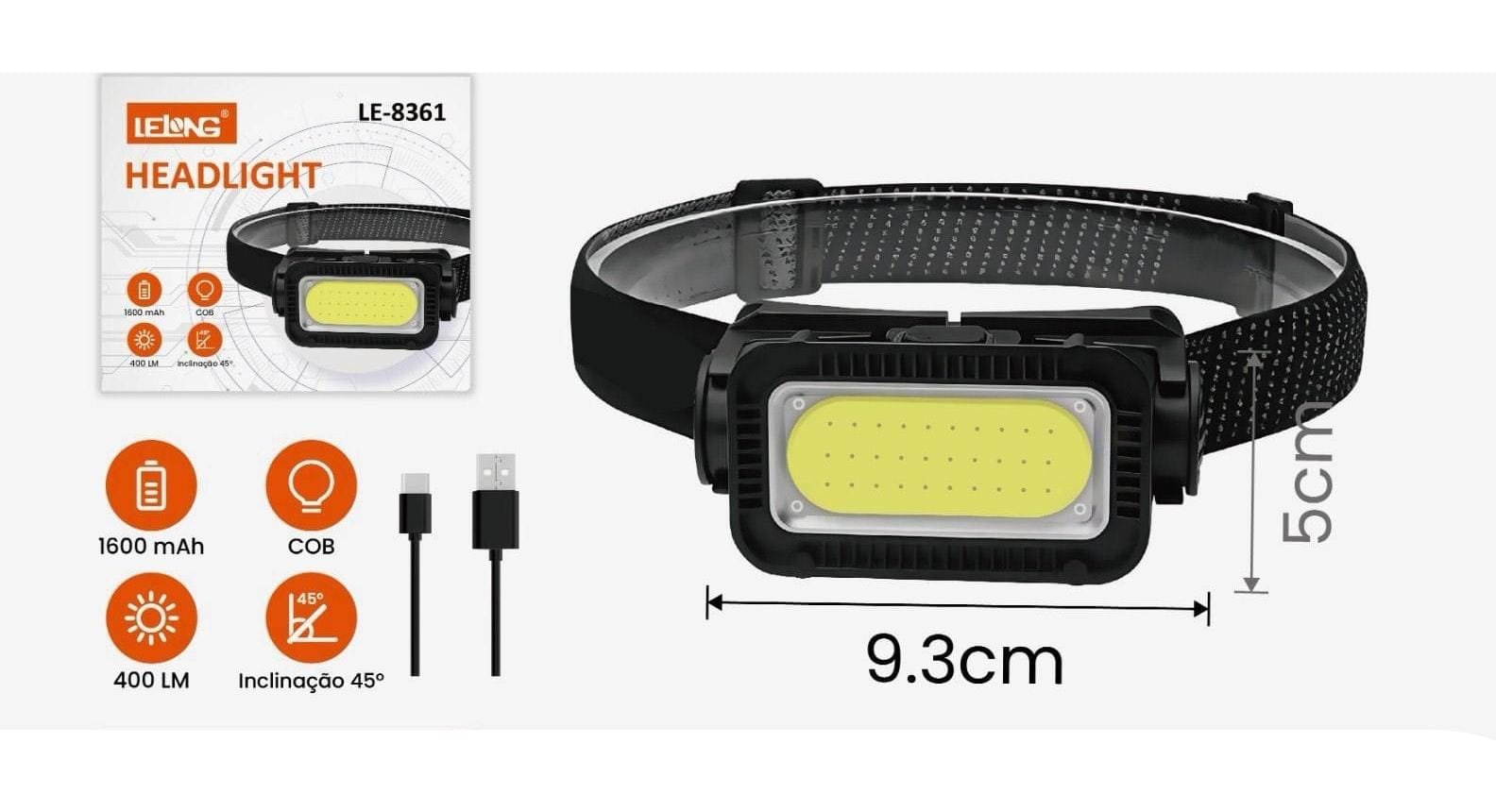 linterna led de cabeza le8361