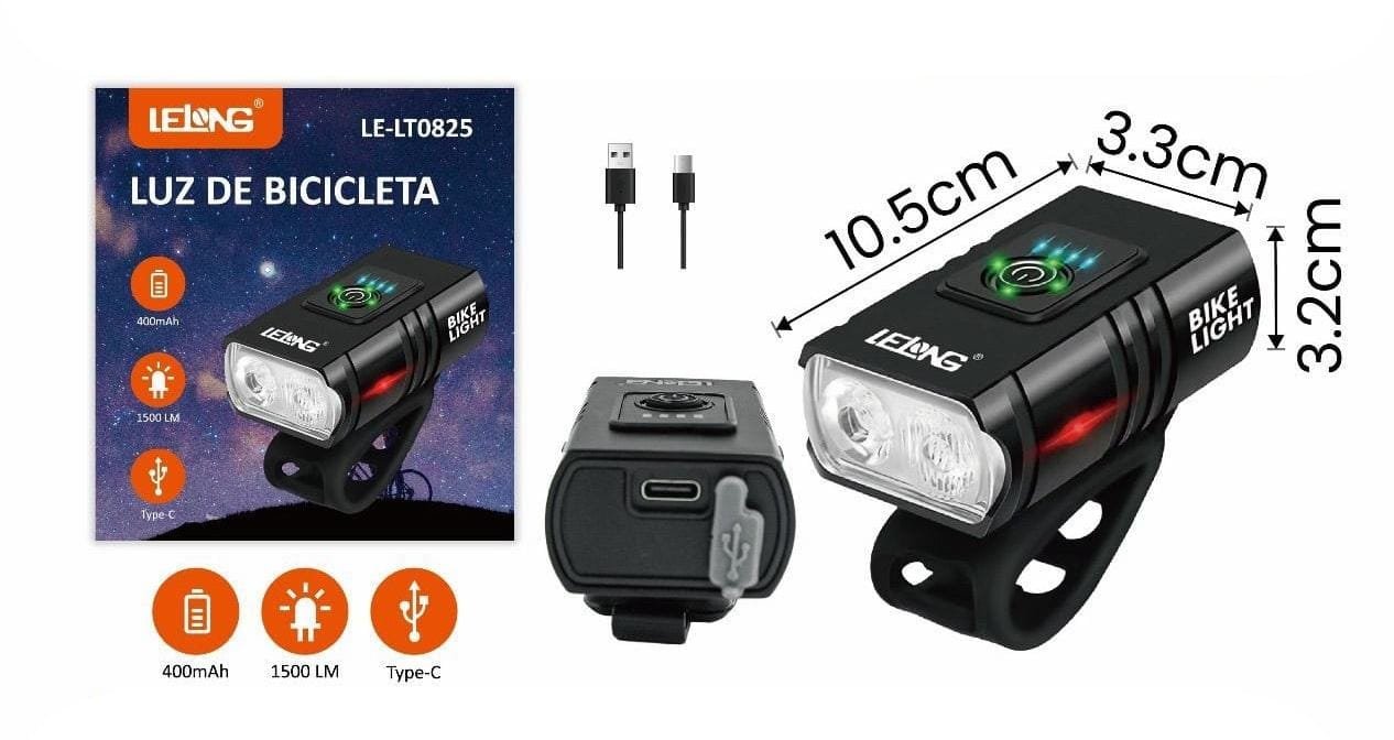 linterna para bicicleta led lelt0825