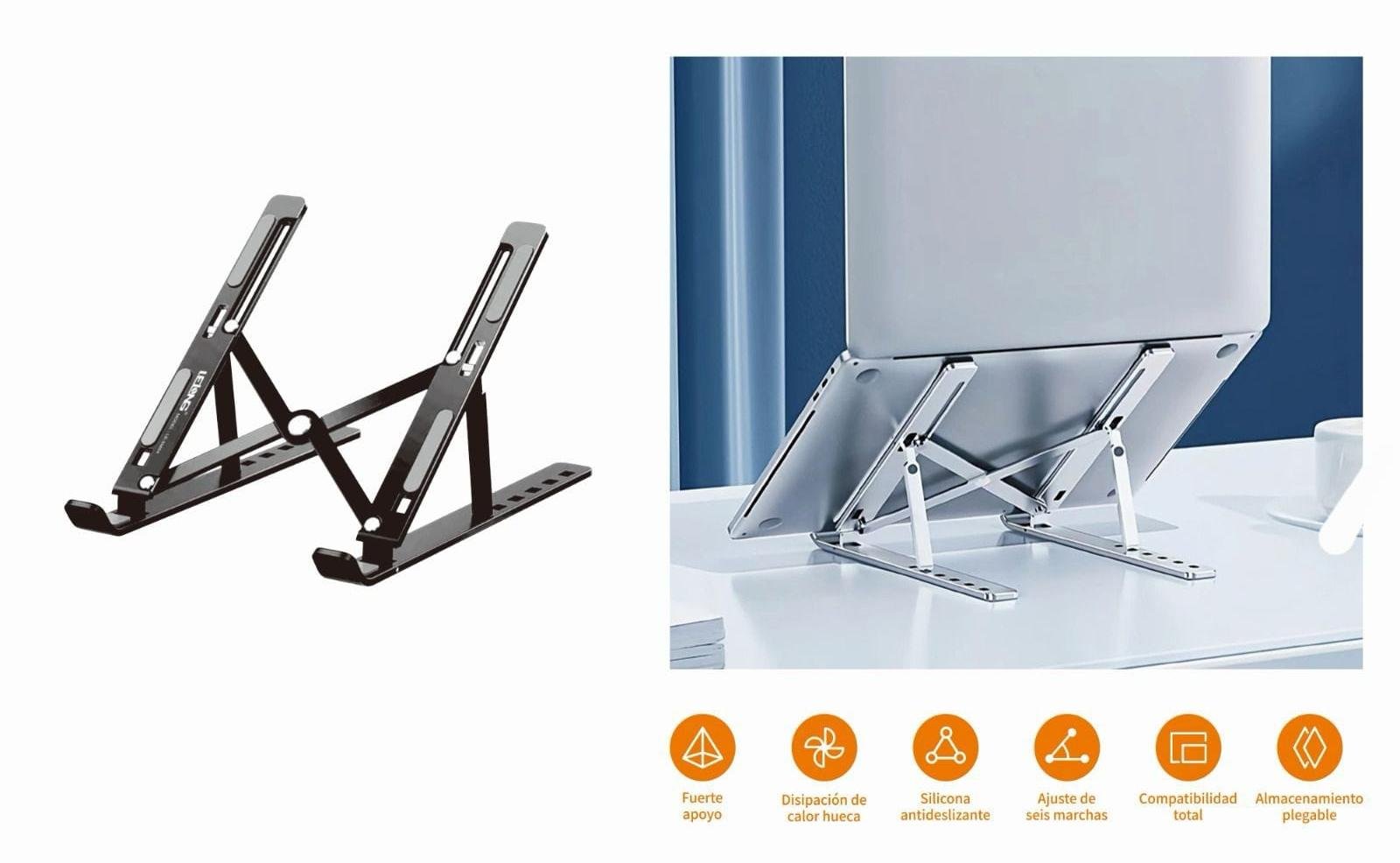 soporte metalico para laptop lesm04