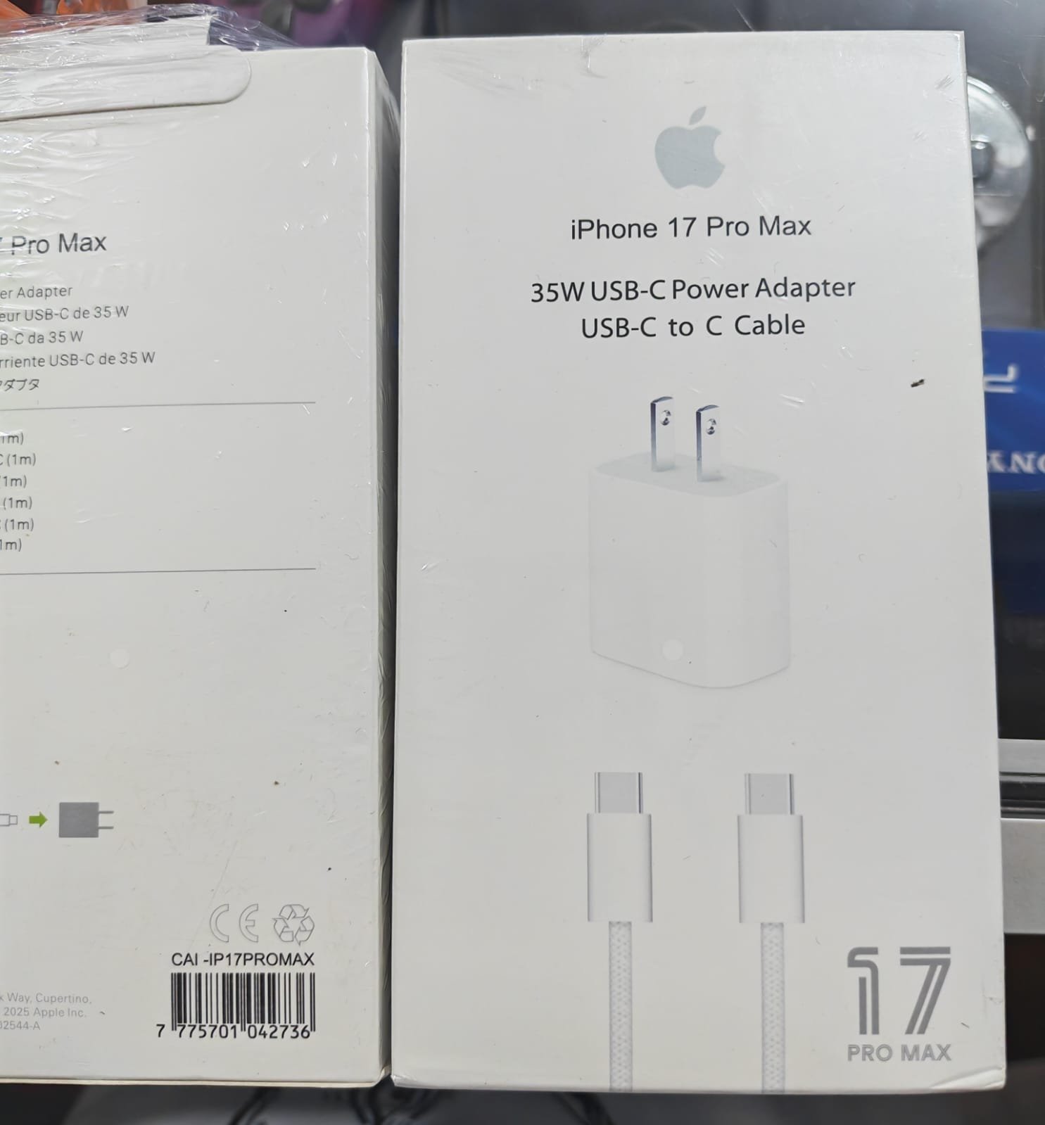 cargador iphone 17 pro max 35w tipo c