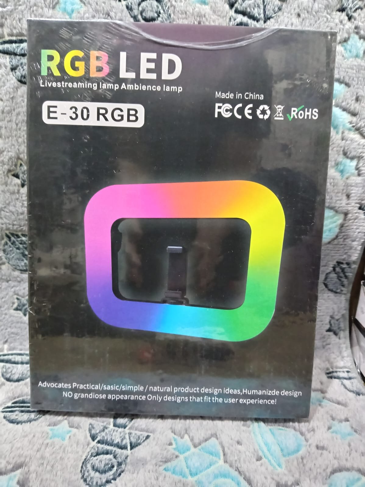 flasf led-e30rgb iluminacion cuadrado mas tripode