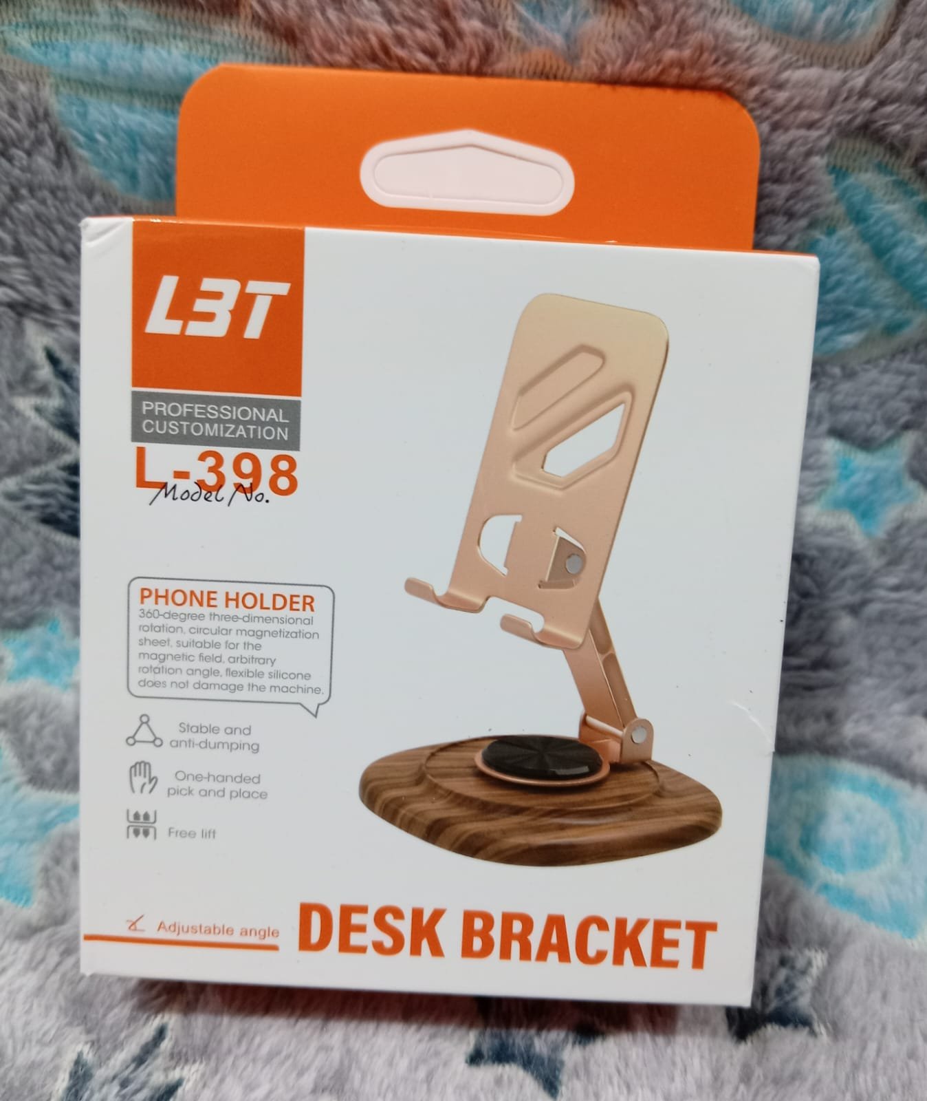 l398 po-398 l3t soporte de celular para escritorio estilo madera