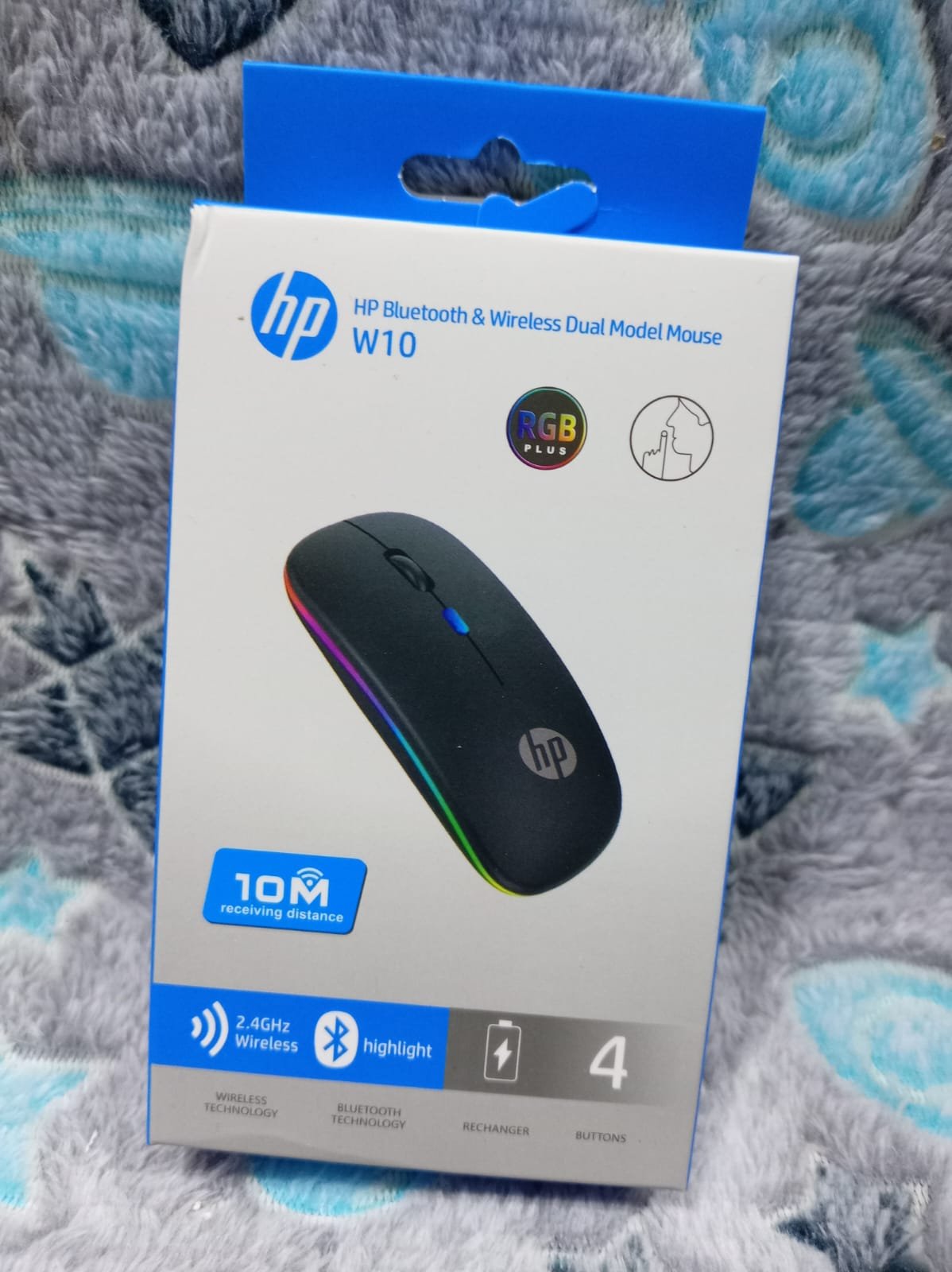 mouse-hp-w10 w10 mouse hp recargable con rgb w 10