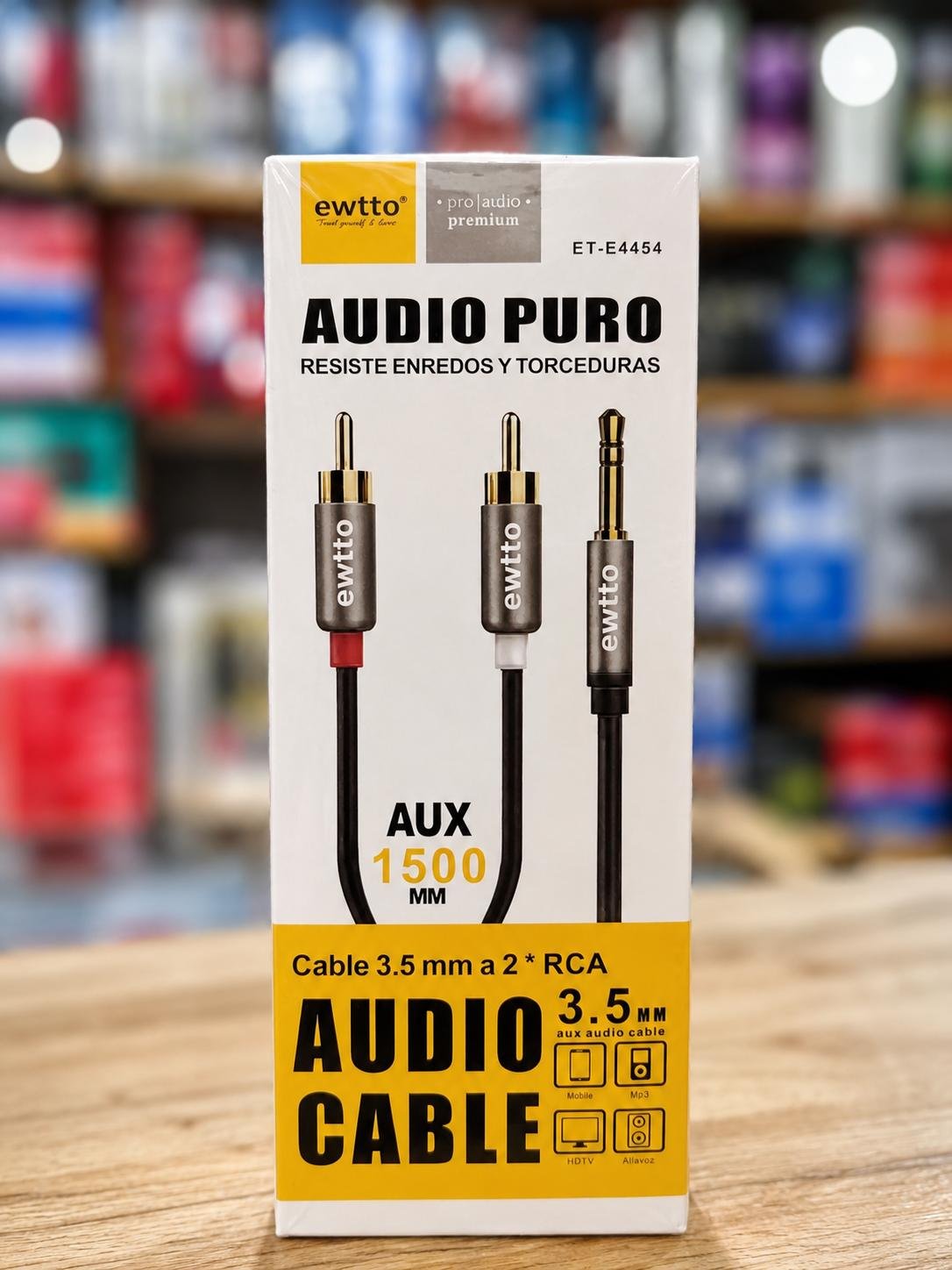 cable auxiliar a rca cable 2x1 ete4454