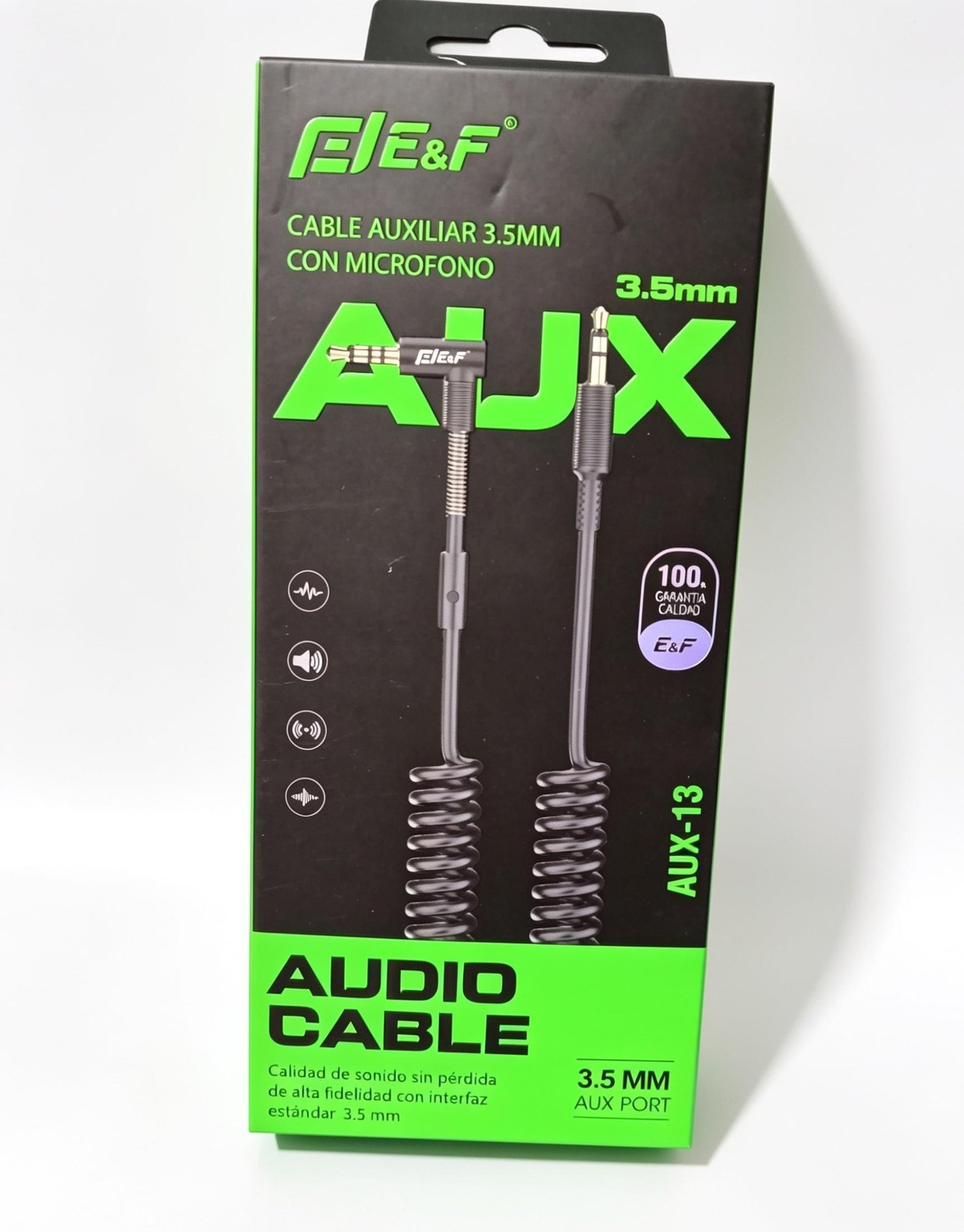 cable auxiliar en codo con contestador 