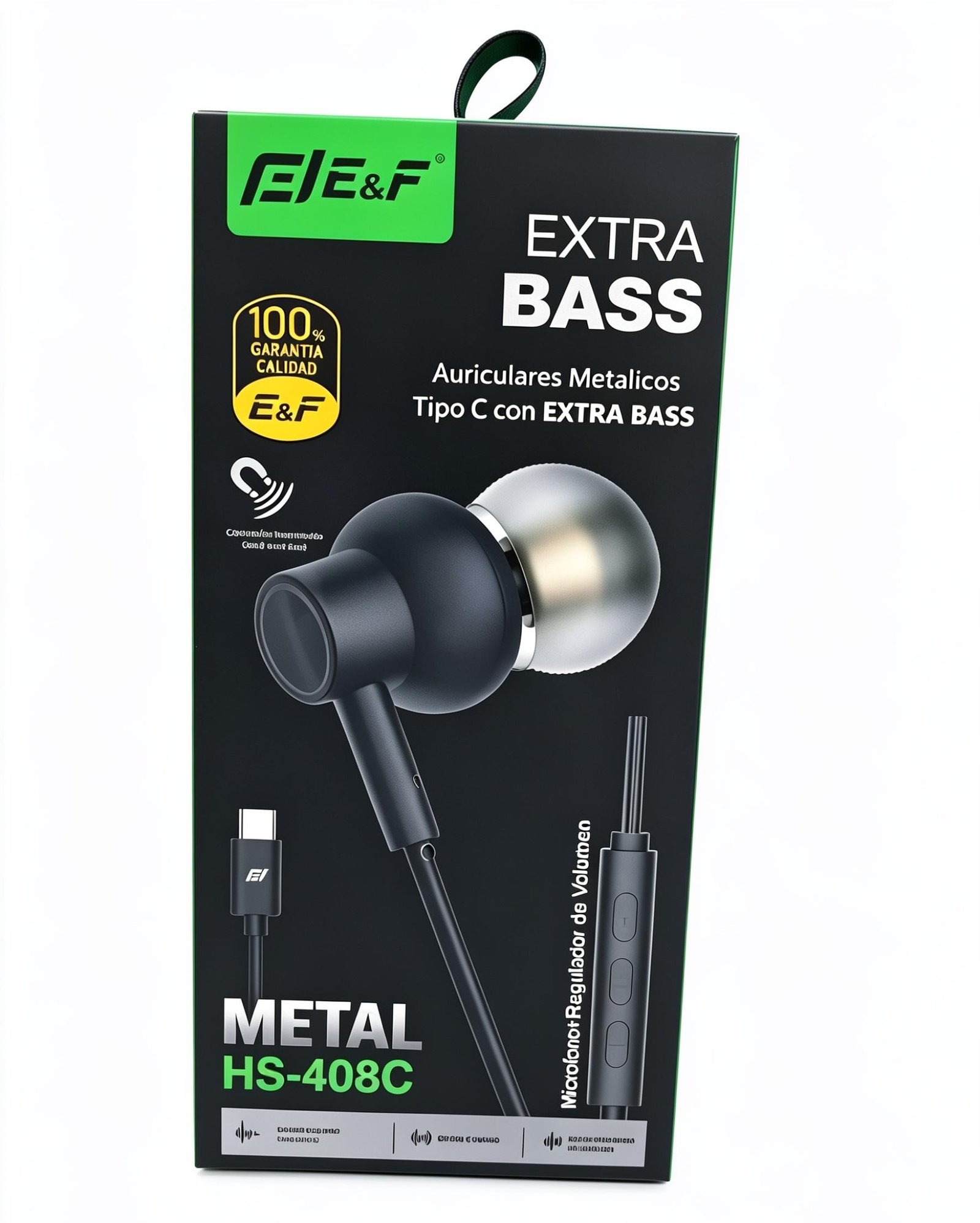 audifonos con cable metal bass hs408c