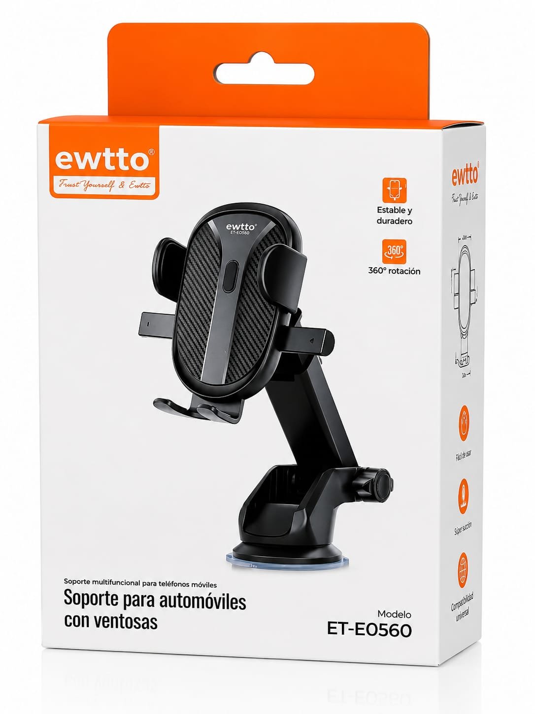 soporte de auto para parabrisas ewtto con chupon 