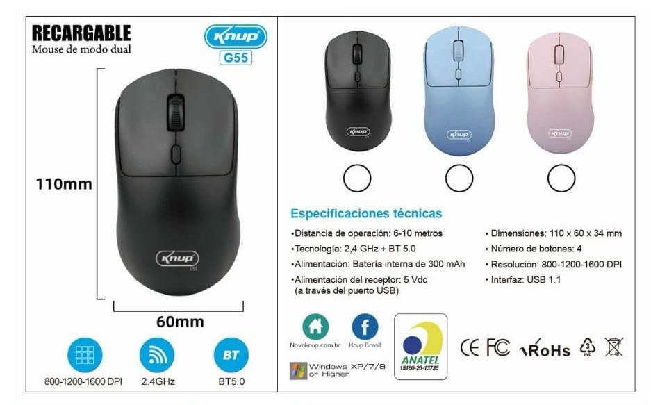 mouse de computadora g 55 