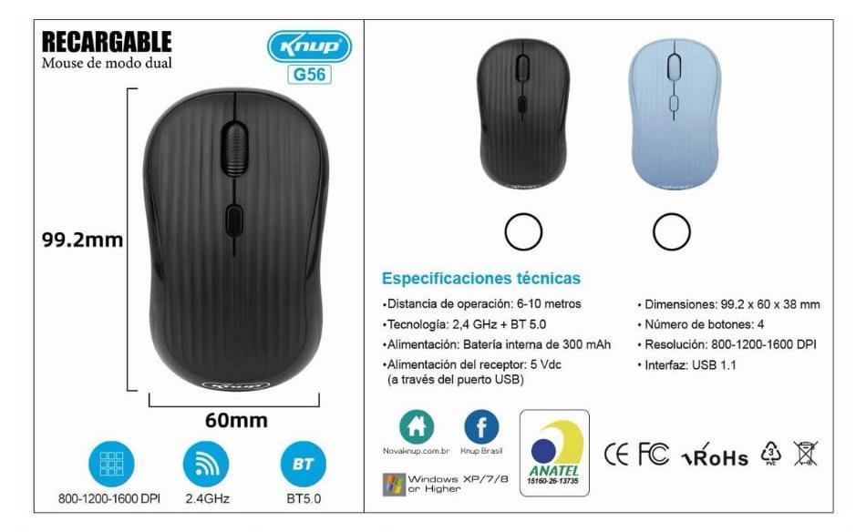 mouse de computadora mouse g 56