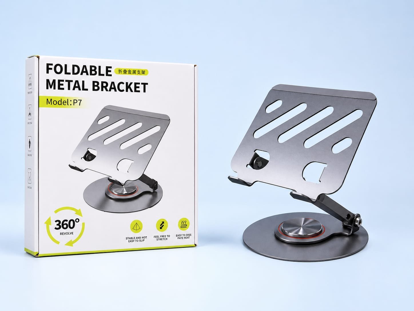 foldable metal bracket p7 soporte metalico de tablet