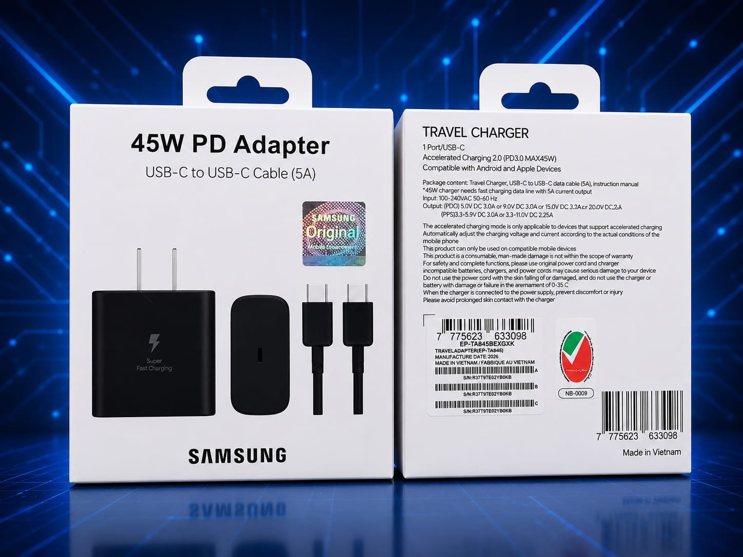 Ep-ta845bexgxk 45w pd adapter 90bs.