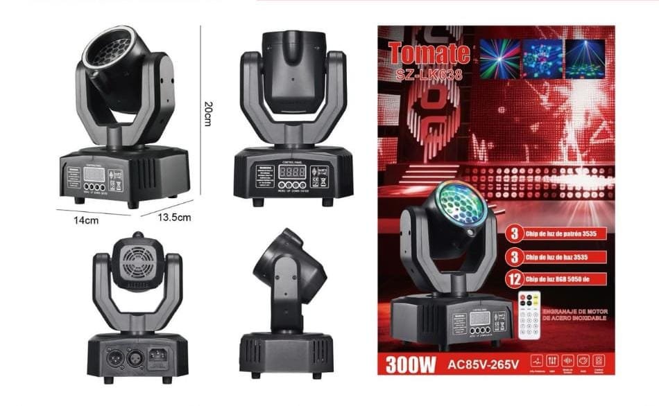 juego de luces profesional szlk638 giratorio