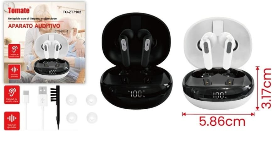 aparato auditivo tomate tozt7102 doble audifono