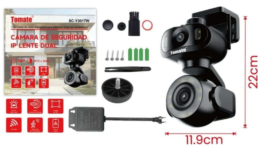 camara de seguridad ip lente dual Sc3017w