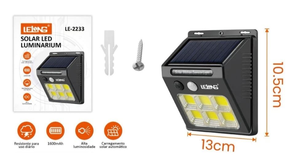 solar led luminarium luz solar le2233