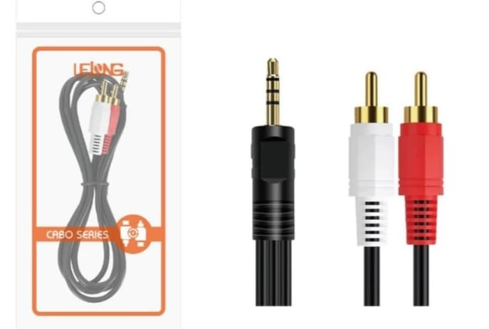 le-1008-1 cable 2x1 - rca a auxiliar le10081
