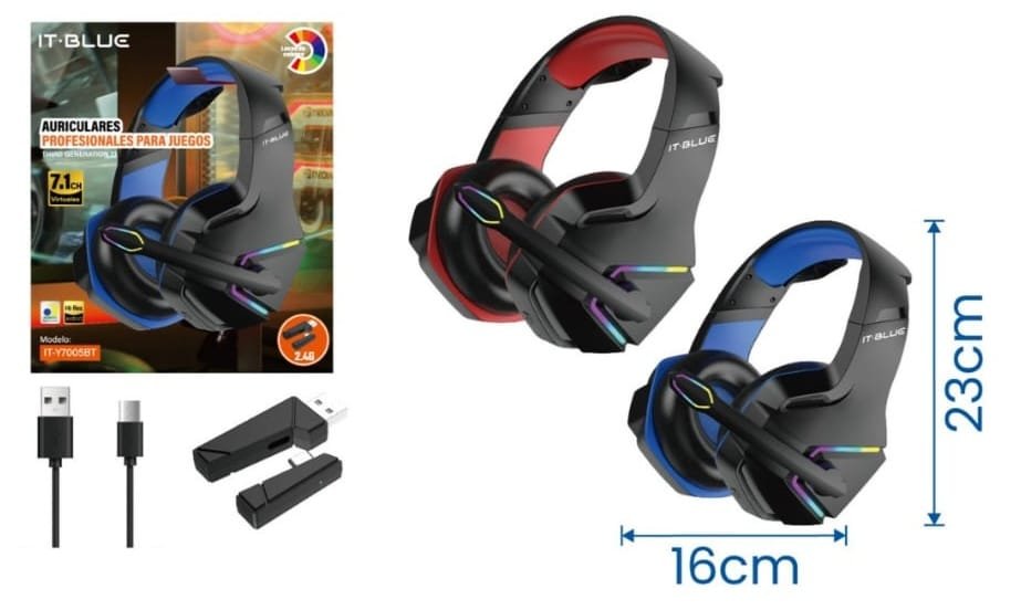 il blue casco gamer entrada usb