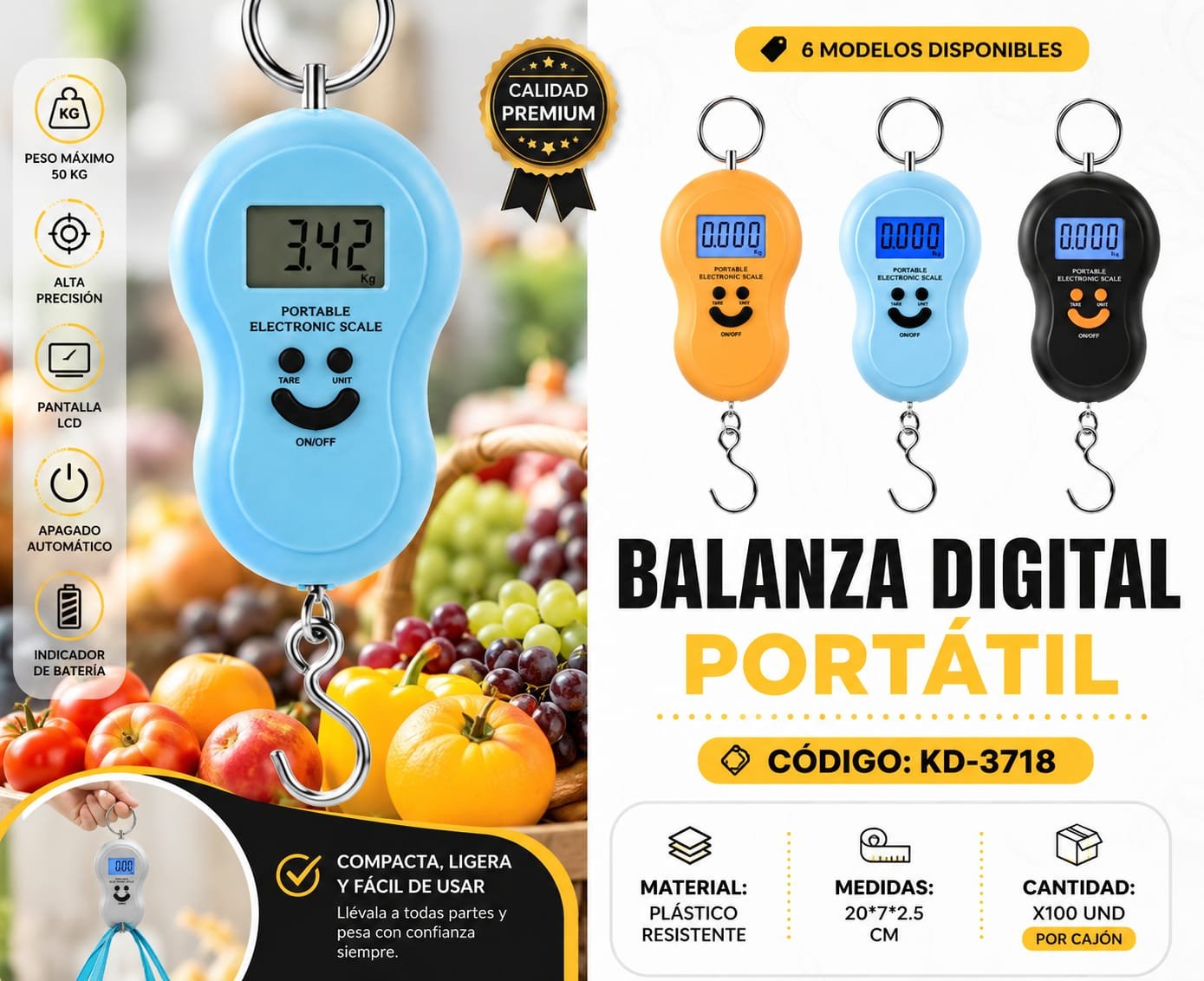 balanza digital portatil romana digital kd3718