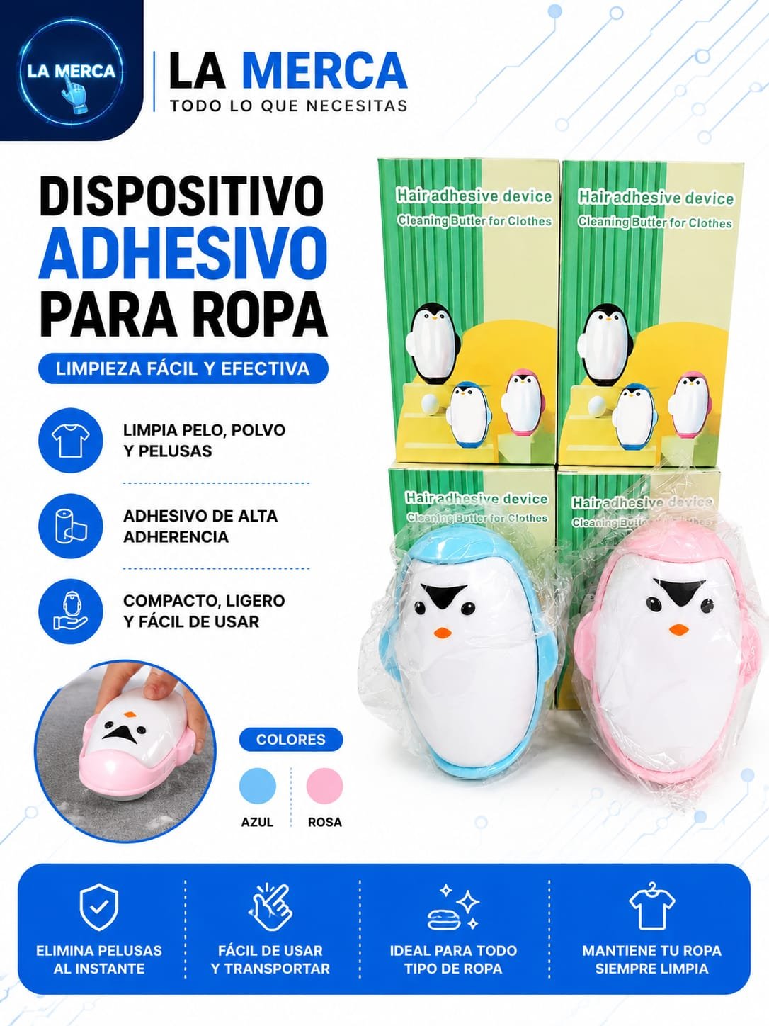quita pelusa de ropa adhesivo para ropa 