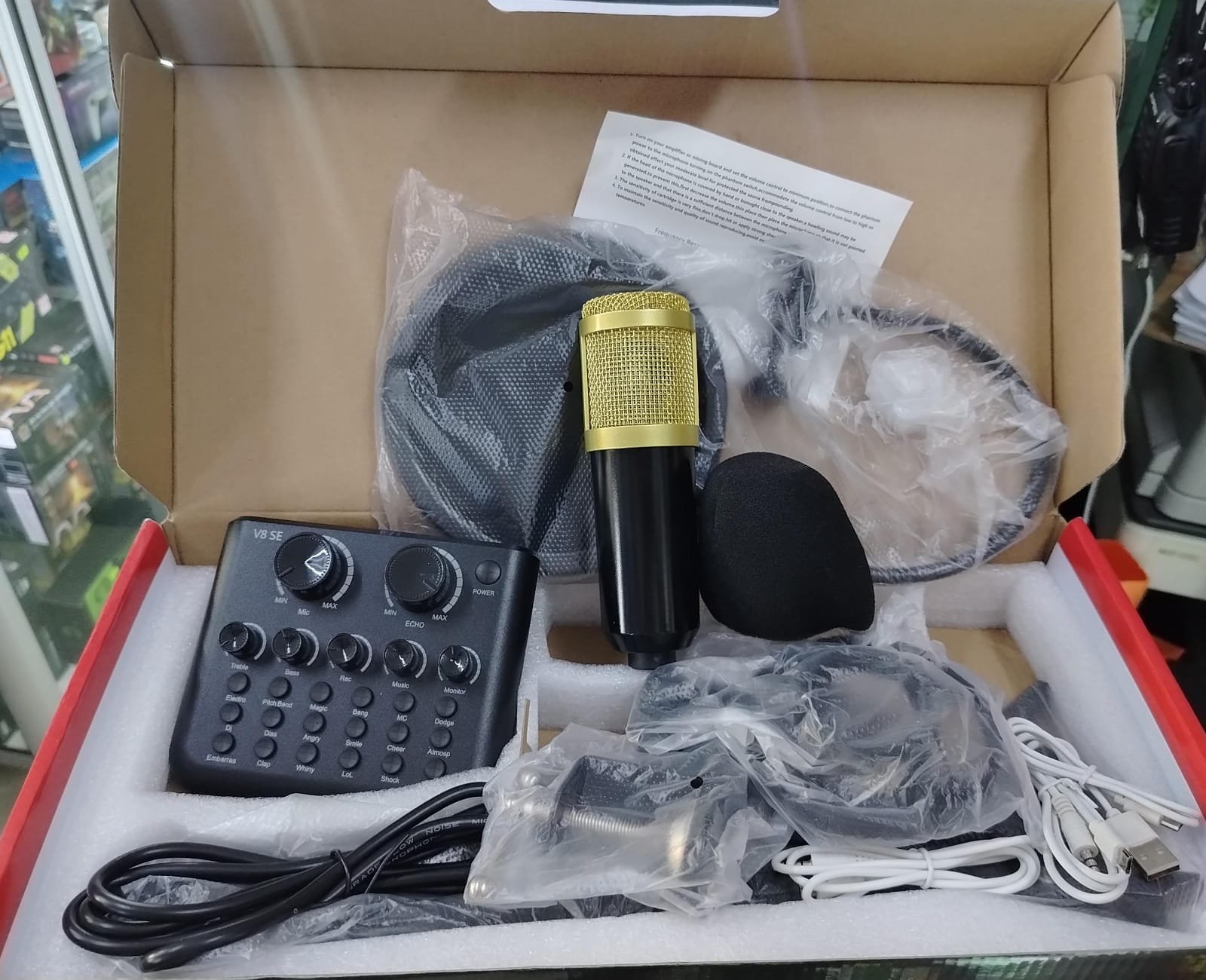 microfono de celular bm800 mas consola v8 se