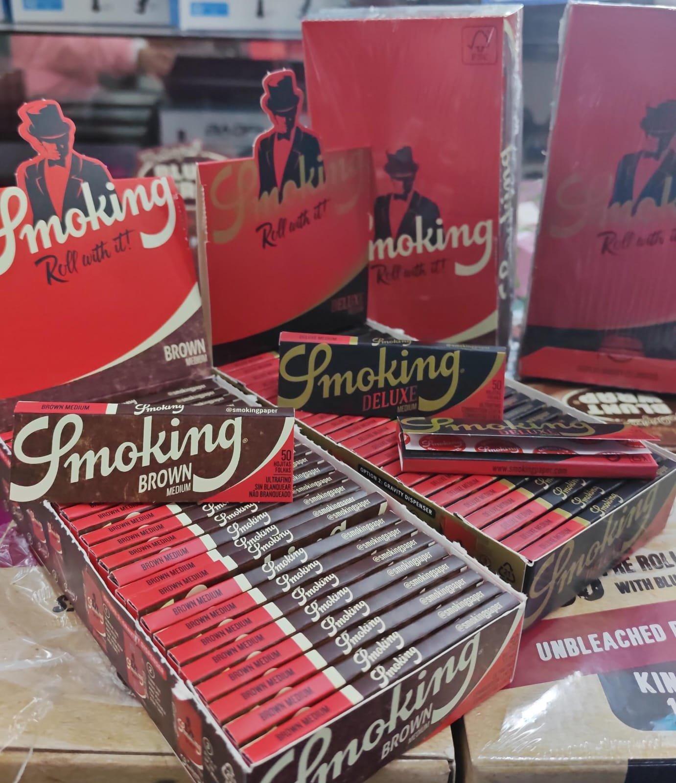 smoking 1 1/4 corto papelillo corto deluxe y brown