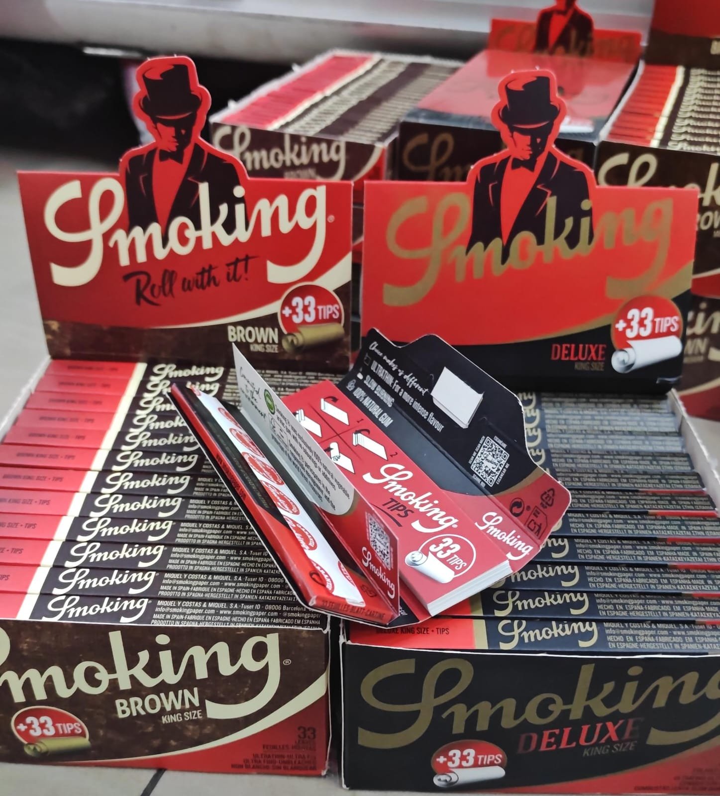 smoking slim mas filtro largo mas filtro brown  y deluxe