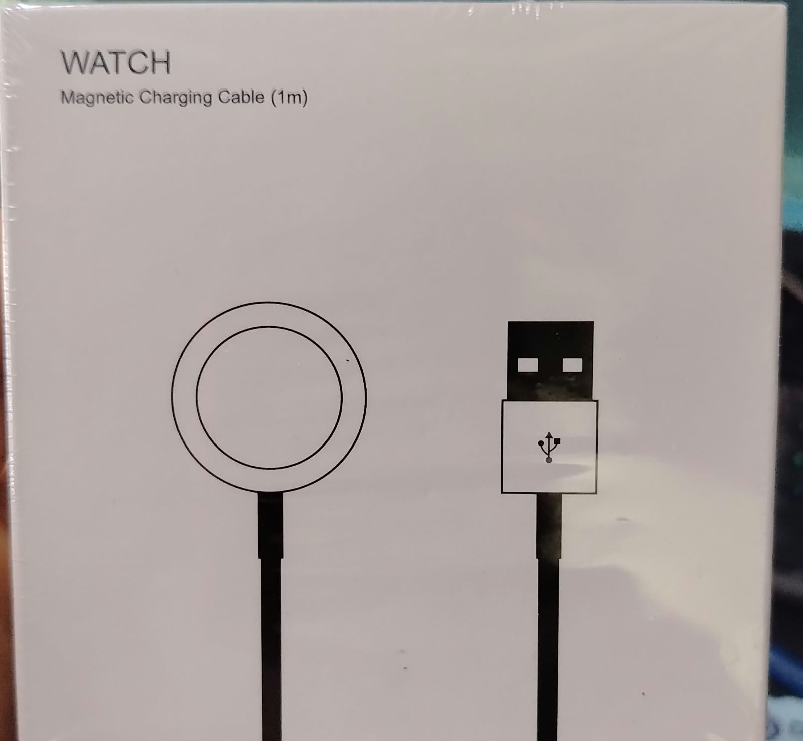 cargador de smart watch caja blanca