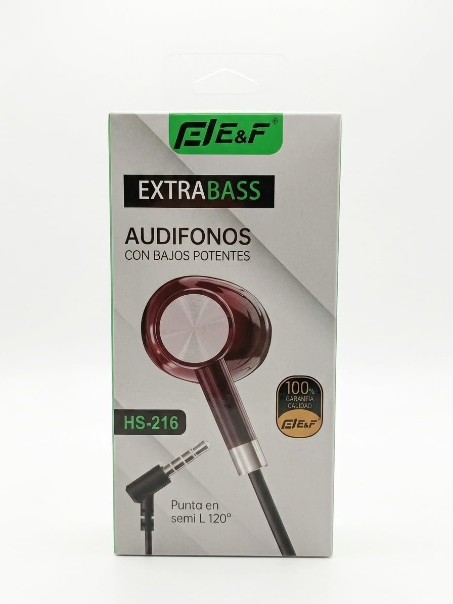 audifono con cable sin gomas hs216