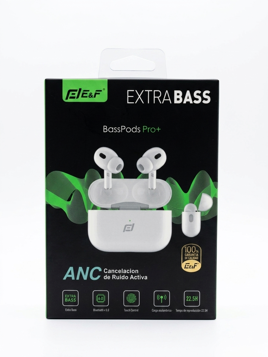 basspods pro+ Audífono inalámbrico eyf pods pro plus
