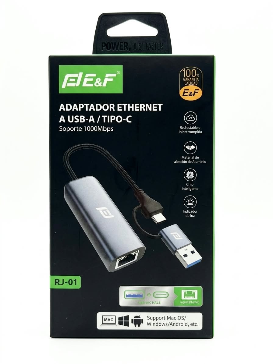 tipo c a red usb a red rj01 eyf