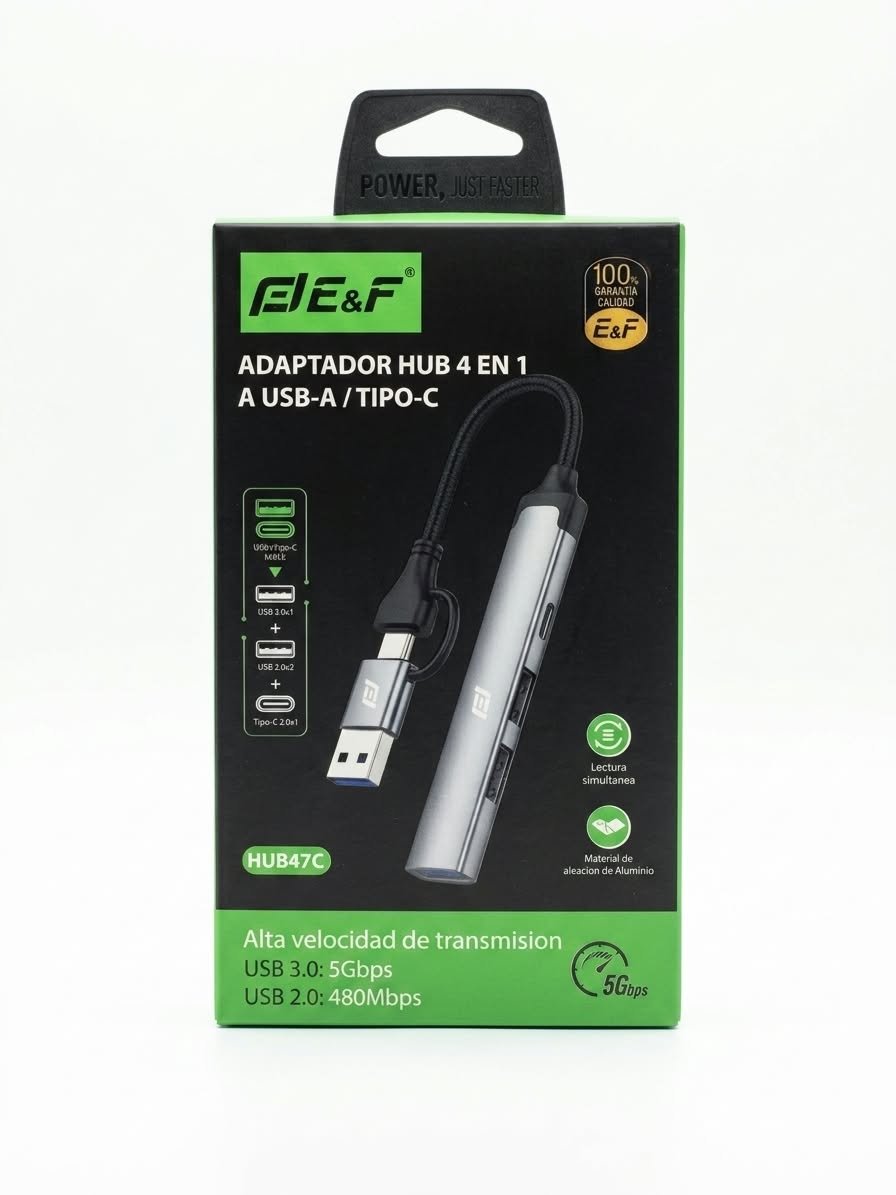 hub tipo c y usb eyf hub-47c