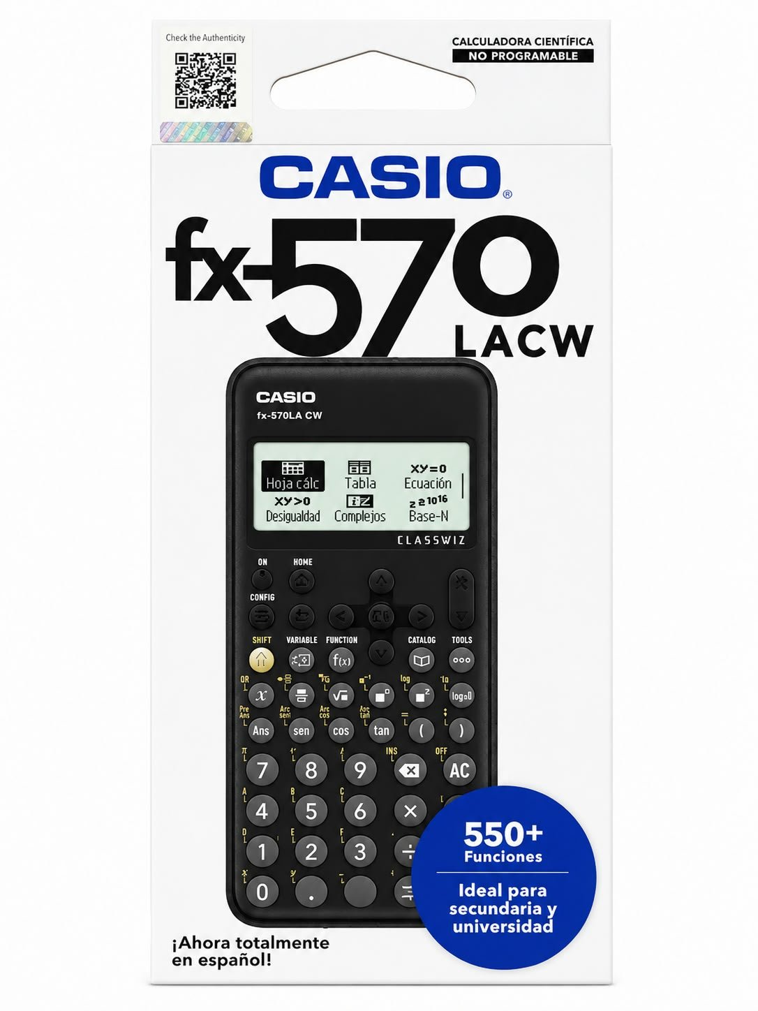 fx-570la cw calculadora cientifica casio original 550+ funcionces fx570lacw graficadora