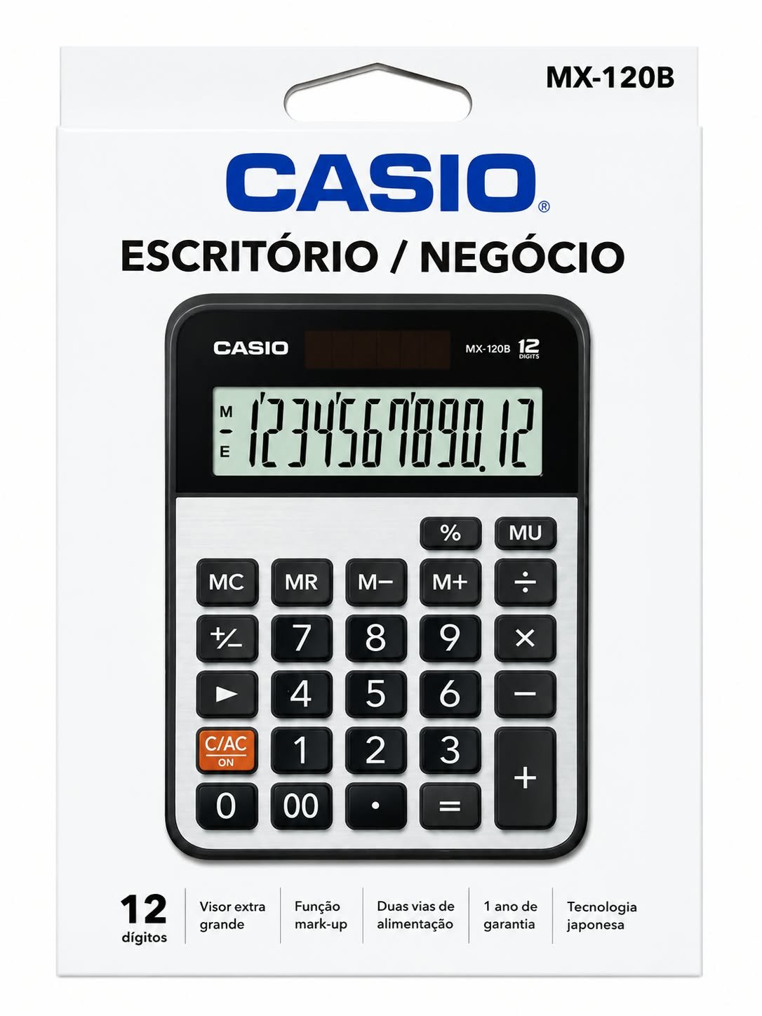 calculadora casio 12 digitos Mx120b
