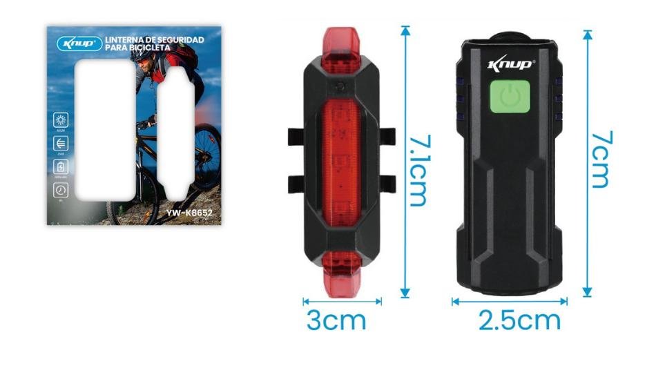 linterna de seguridad para bicicleta Ywk8652