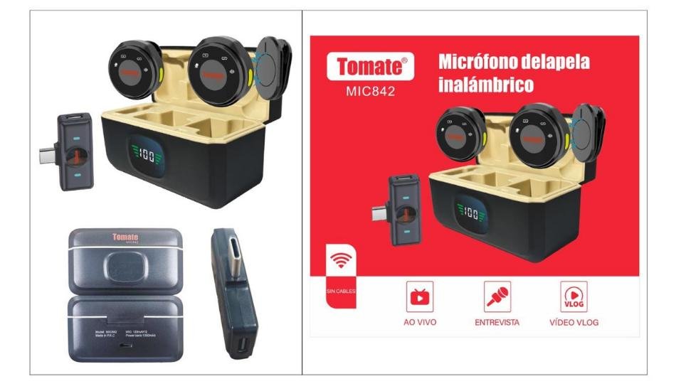 microfono inalambrico doble tomate mic 842
