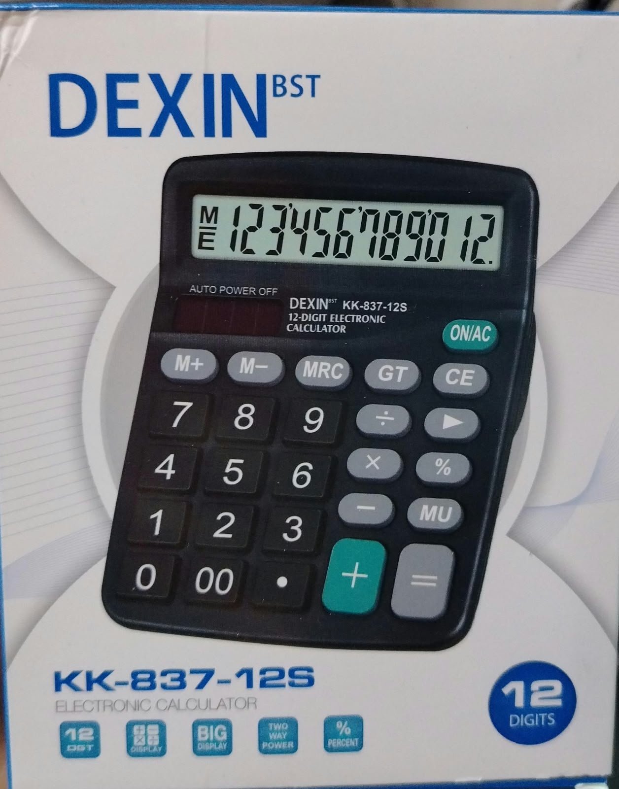 dexin bst calculadora de mesa solar kk83712s
