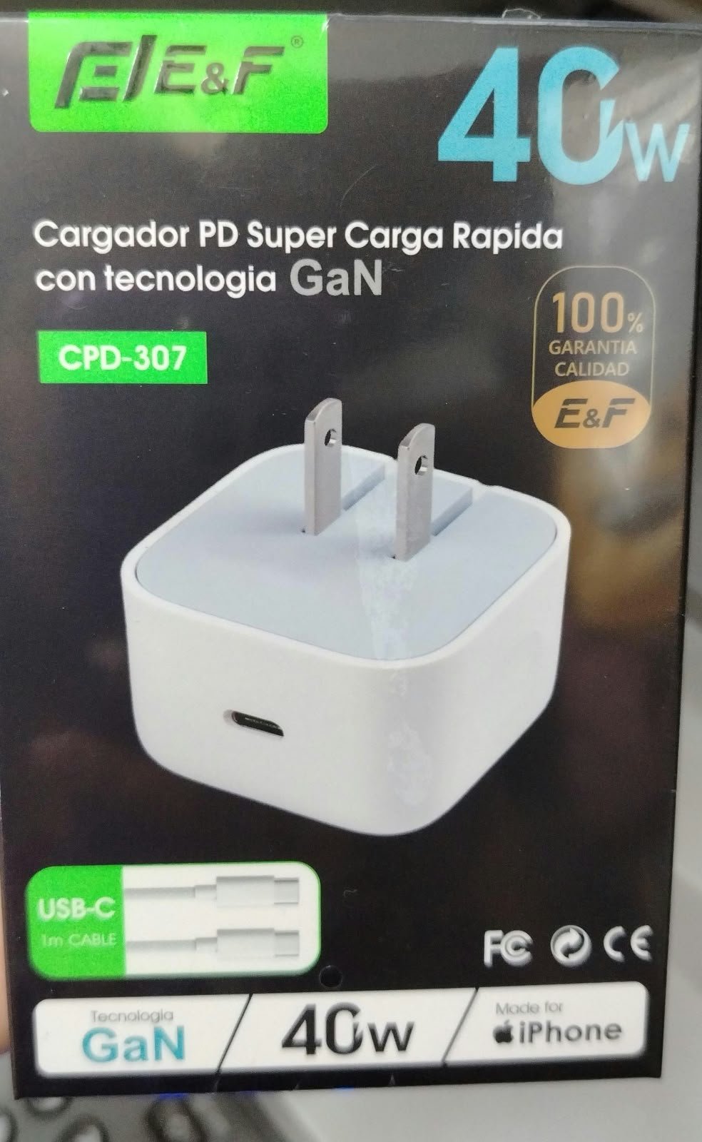  cargador Cpd307  cargador rapido 40w eyf