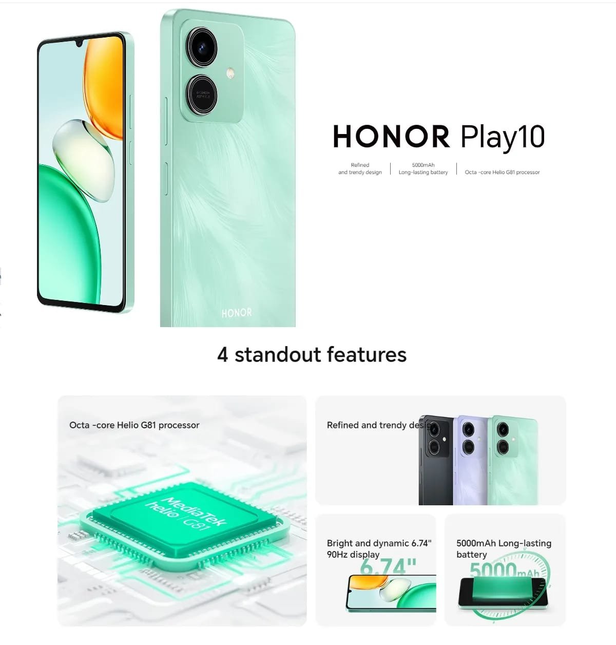 honor play10 3/64 celular