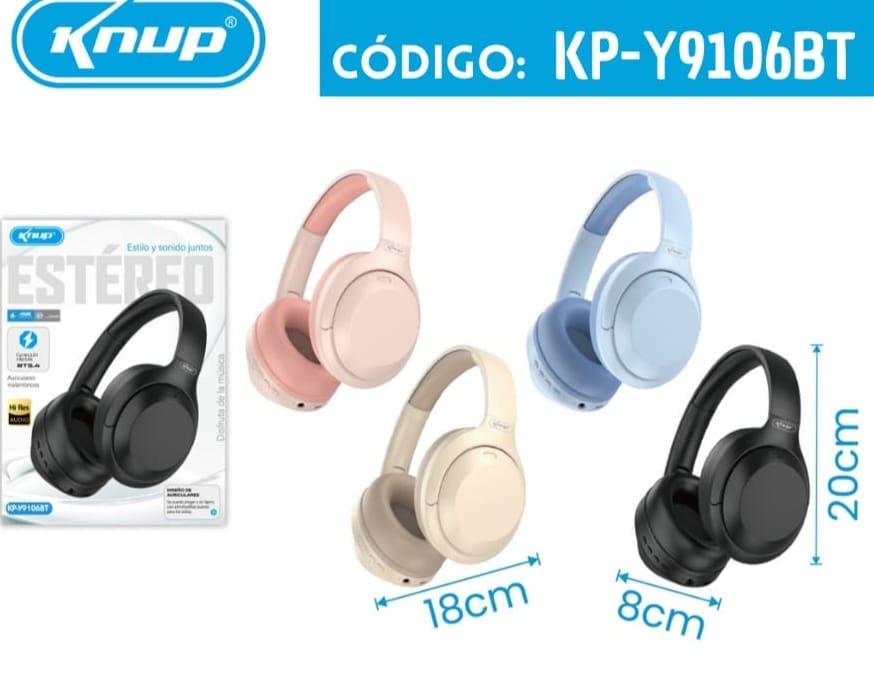 cascos knup kpy9106bt
