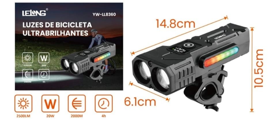 luz de bicicleta ultra brillantes