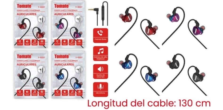 auriculares tipo kz tomate t0237