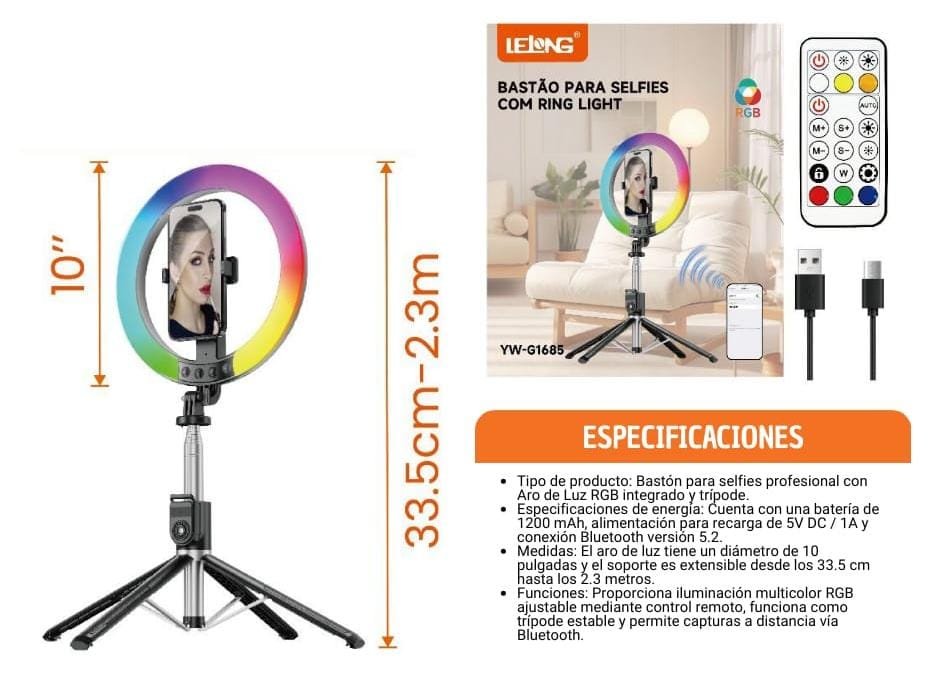 aro de luz mas tripode ywg1685