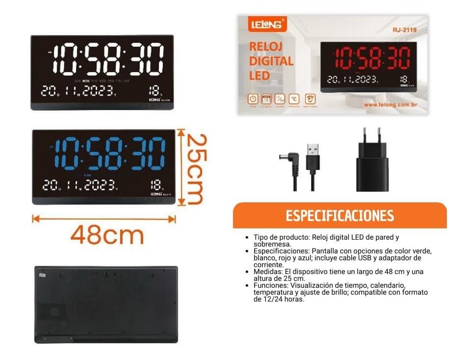 reloj de pared rj2119