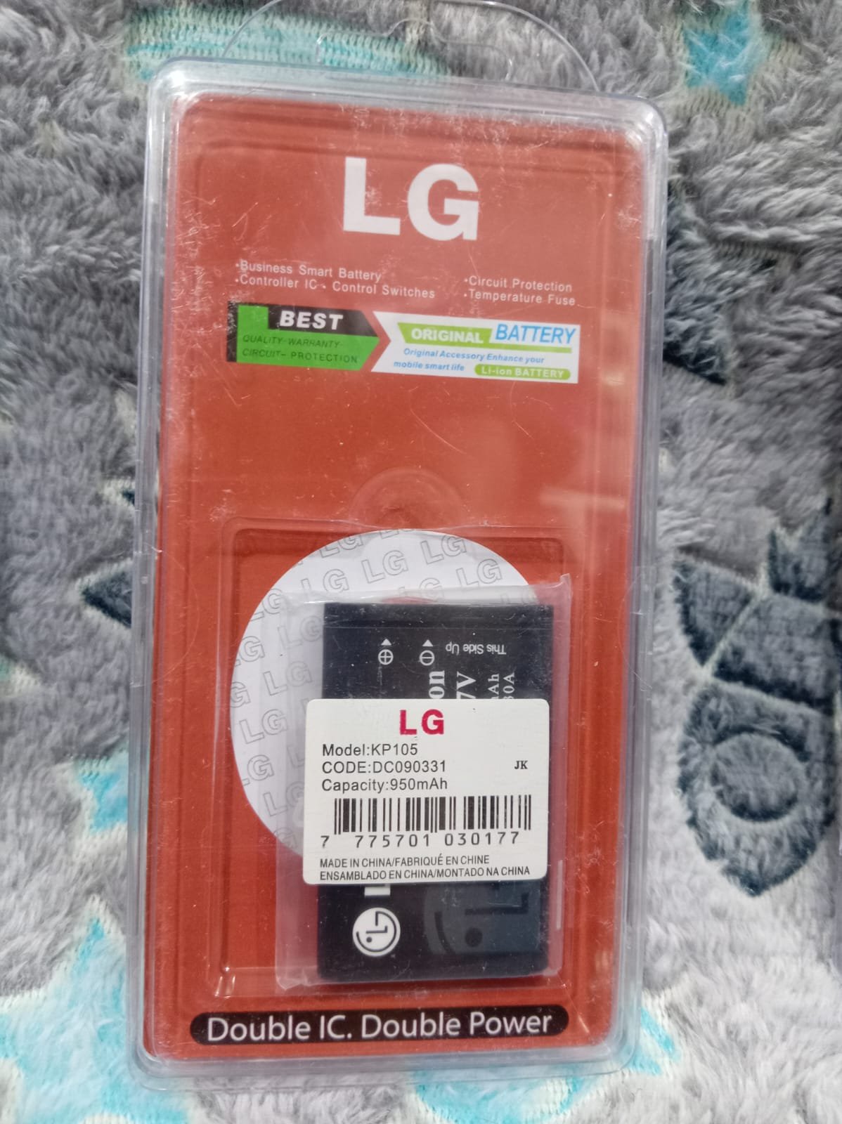 bateria lg en caja acrilico kp-105