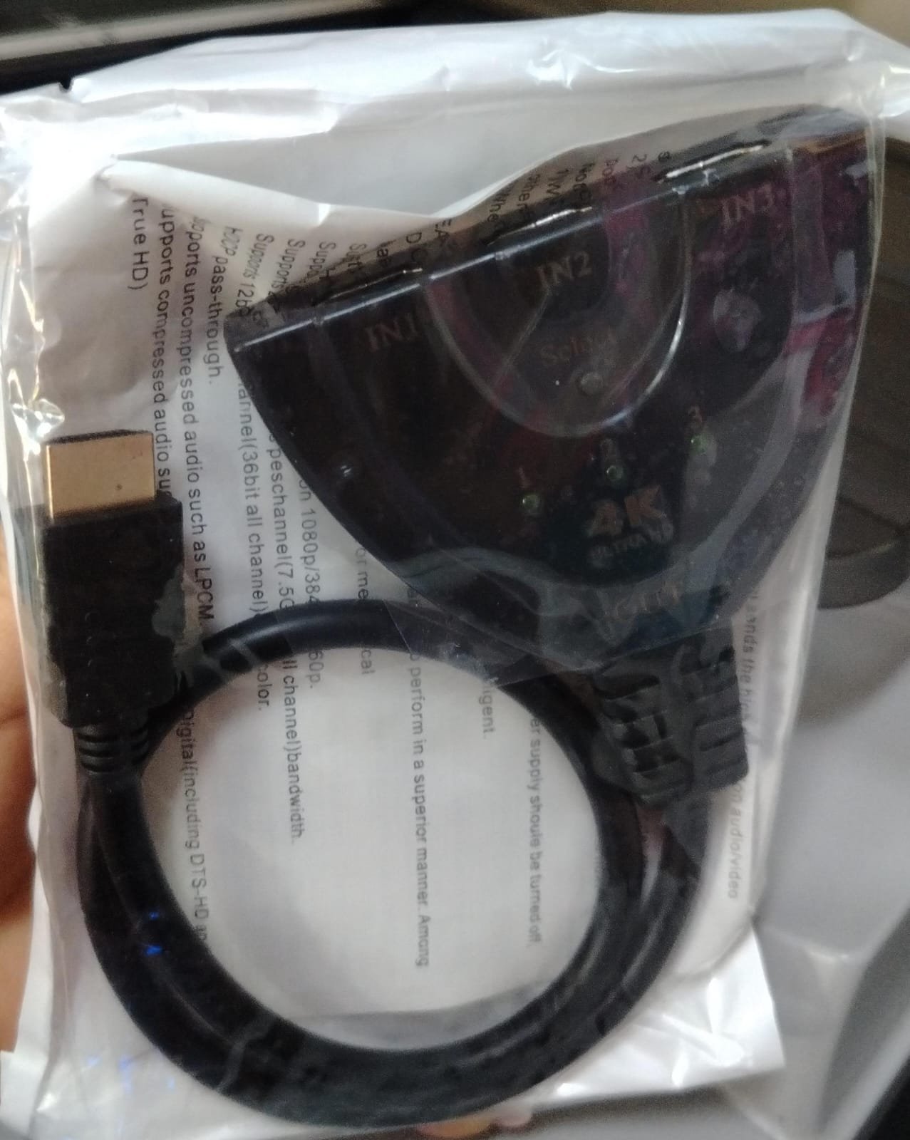 spliter hdmi3x1cable hdmi 1 hdmi macho 3 hdmi hembra 3x1 4k x 2k 1 hdmi 8645252012504