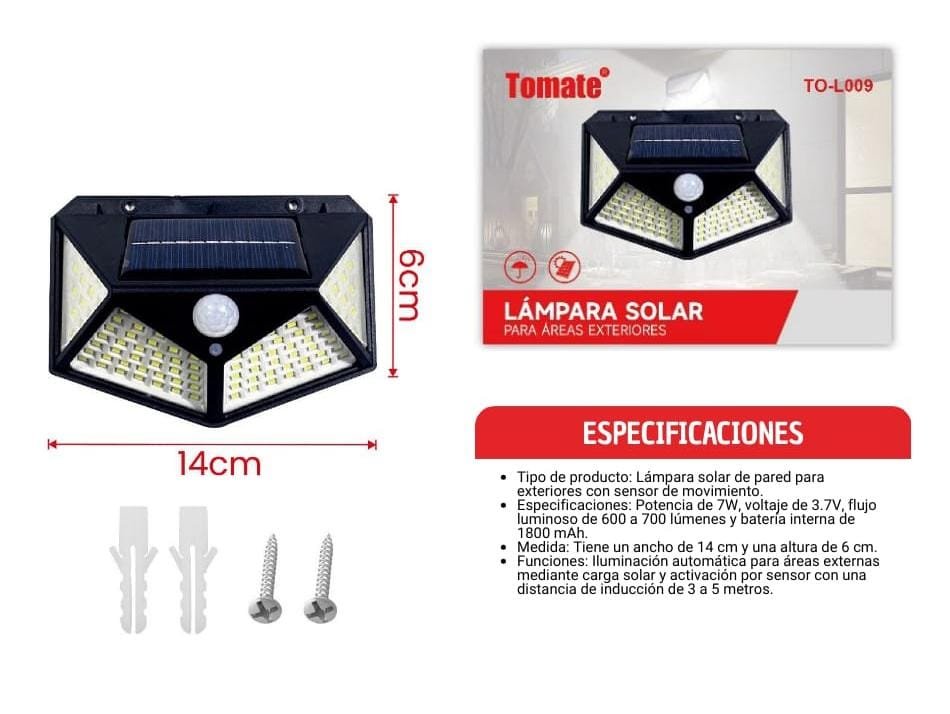 reflector con panel solar tol009