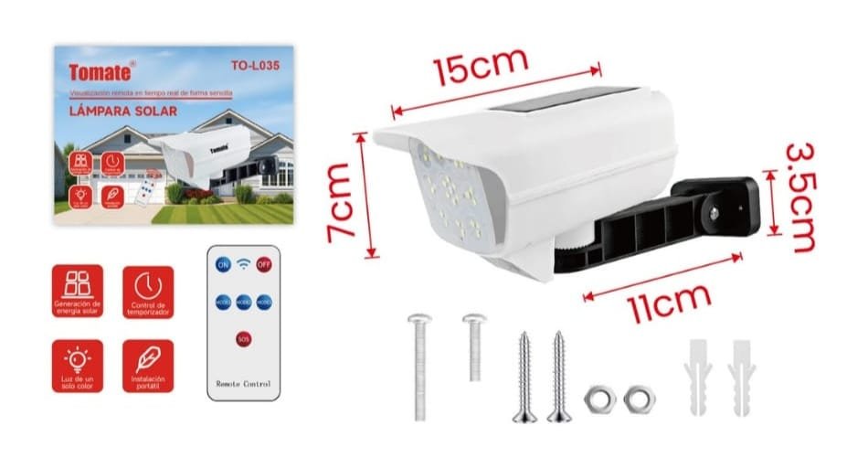 lampara solar tipo camara tol035