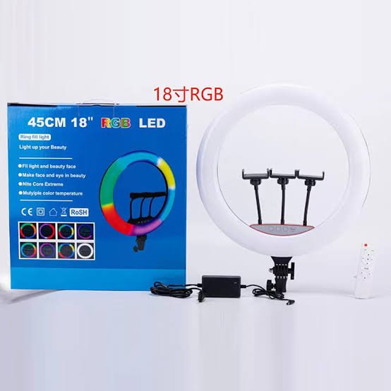 mj45 aro 45cm rgb mj 45 aro de luz rgb 45cm 